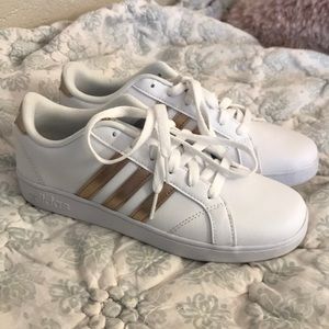 Rose Gold Adidas Sneakers